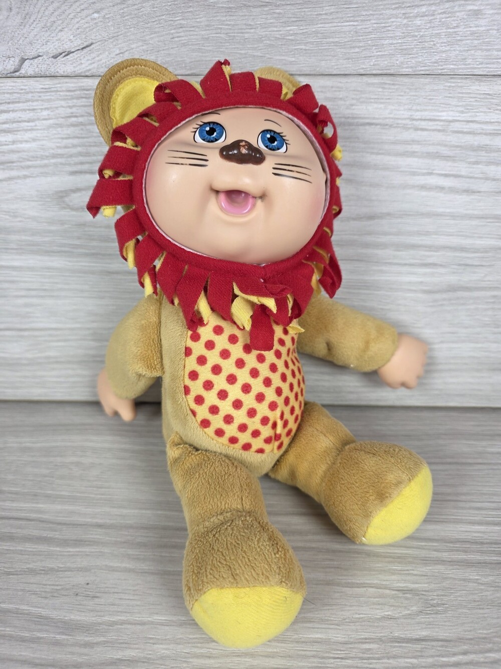 Cabbage Patch Kids Plush Doll in Lion Costume w Molded Plastic Face SU38